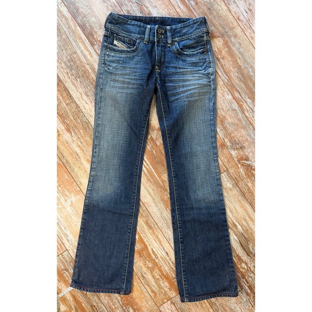 Vintage Diesel Industry Jeans Womens 26 Low Rise Bootcut Flare Made Italy Y2K